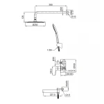 Встраиваемая душевая система Koer KI-66016-02 (из нерж. стали) (Цвет нерж) (KR4792)