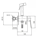 Смеситель для гигиенического душа Koer KI-23016-02 (из нерж. стали) (Цвет нерж) (KR4793)
