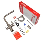 Смеситель для кухни с выходом для питьевой воды Koer KI-72020-02 (из нерж. стали) (KR4797)