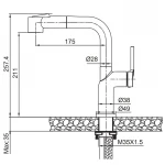 Смеситель для кухни с выдвижным изливом Koer KI-70021-02 (из нерж. стали) (Цвет нерж) (KR4798)