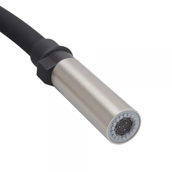 Кухонний змішувач з чорним силіконовим виливом Koer KI-70022-02 (з нерж. сталі) (KR4799)