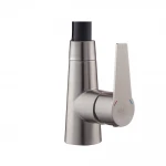 Кухонний змішувач з чорним силіконовим виливом Koer KI-70022-02 (з нерж. сталі) (KR4799)