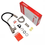 Кухонний змішувач з чорним силіконовим виливом Koer KI-70022-02 (з нерж. сталі) (KR4799)