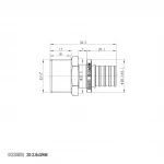 Переходник с НР Koer KA.A08M-20 - 20(2.8mm) x 3/4"M (KR4852)