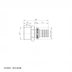 Переходник с НР Koer KA.A10M-25 - 25(3.5mm) x 1"M (KR4854)