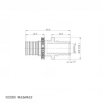 Муфта соединительная равнопроходная Koer KA.С16 - 16(2.2mm) x 16(2.2mm) (KR4855)