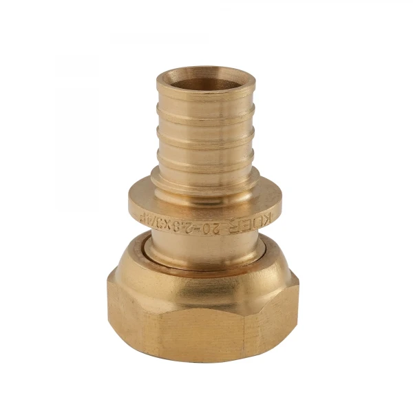 Переходник с накидной гайкой под плоское уплотнение Koer KA.A08F-20S - 20(2.8mm) x 3/4"F (KR4867)