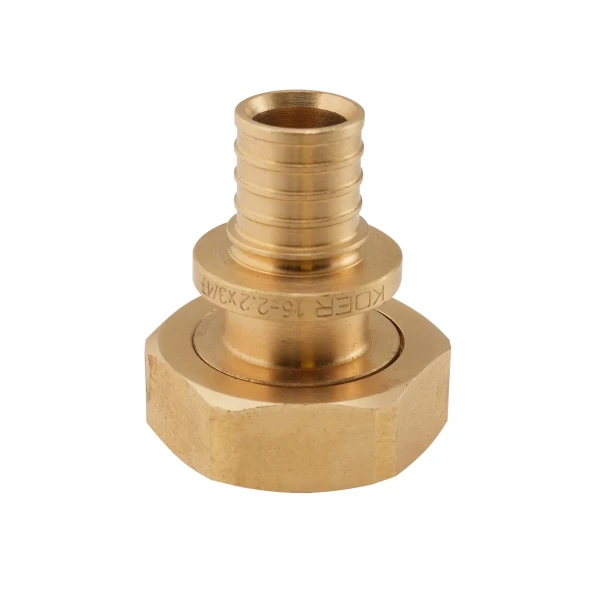 Переходник под евроконус с накидной гайкой Koer KA.A08F-16E - 16(2.2mm) x 3/4"F (KR4869)