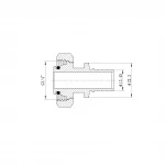 Переходник под евроконус с накидной гайкой Koer KA.A08F-16E - 16(2.2mm) x 3/4"F (KR4869)