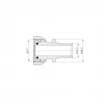 Переходник под евроконус с накидной гайкой Koer KA.A08F-20E - 20(2.8mm) x 3/4"F (KR4870)