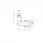 Кутник рівнопрохідний 90 Koer KA.L16 - 16(2.2mm) x 16(2.2mm) (KR4871)