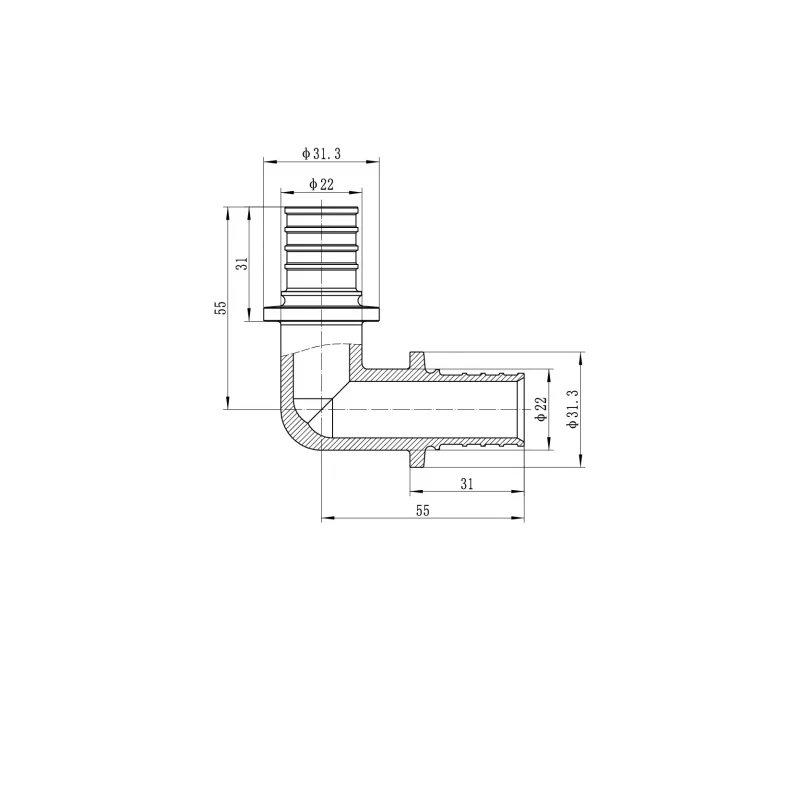 Кутник рівнопрохідний 90 Koer KA.L25 - 25(3.5mm) x 25(3.5mm) (KR4873)