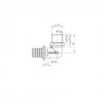 Кутник перехідний із ЗР Koer KA.L06M-20 - 20(2.8mm) x 1/2