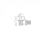 Кутник перехідний настінний з ВР Koer KA.LW06F-20 - 20(2.8mm) x 1/2