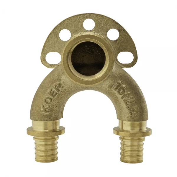 Угольник настен. со сквозным проходом и ВР Koer KA.LW16-06F-16 (KR4882)