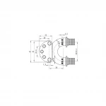 Кутник настін. з наскрізн.проход.та ВР Koer KA.LW20-06F-20 - 20(2.8mm) x 1/2