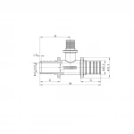 Тройник переходный Koer KA.T25-16-25 - 25(3.5mm) x 16(2.2mm) x 25(3.5mm) (KR4890)