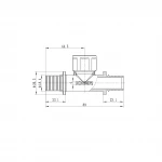 Тройник переходный с ВР Koer KA.T20-06F-20 - 20(2.8mm) x 1/2"F x 20(2.8mm) (KR4895)