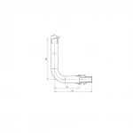 Трубка Г-образная для подсоединения радиатора Koer KA.D16-250 - 16(2.2mm) x 15-250mm (KR4902)