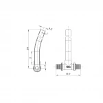 Трубка Т-образная для подсоединения радиатора Koer KA.D16-16-250 (KR4905)