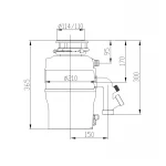 Измельчитель пищевых отходов Koer FWD-02-0,75 - SILENT (560Вт, индукционный двигатель) (KR4913)