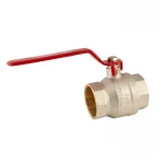 Кран шаровый Koer KR.214 - 2-1/2" FF ГГР (ручка "рычаг" красная) (KR4950)