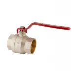 Кран шаровый Koer KR.214 - 2-1/2" FF ГГР (ручка "рычаг" красная) (KR4950)