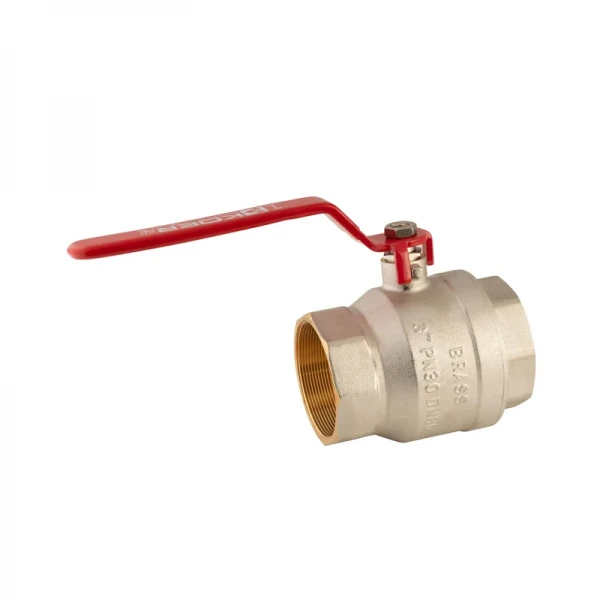 Кран шаровый Koer KR.214 - 3" FF ГГР (ручка "рычаг" красная) (KR4951)