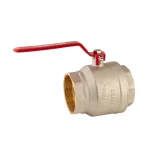 Кран шаровый Koer KR.214 - 4" FF ГГР (ручка "рычаг" красная) (KR4952)