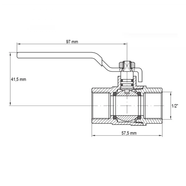 Кран кульовий Koer KG.204 - 1/2