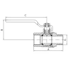 Кран кульовий Koer KG.205 - 1/2" FM ГШВ (газ) (KR4965)