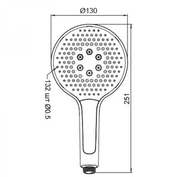 Лейка для душа Koer KP-0401-05 (3 функции) (KR4981)