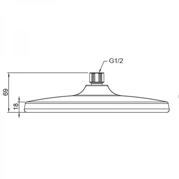 Лейка для душа потолочная Koer KP-0401-05-OH 250мм (KR4982)