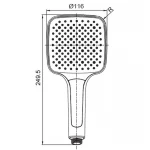 Лейка для душа Koer KP-0402-01 (3 функции) (KR4983)