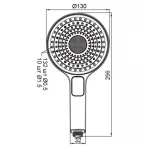 Лейка для душа Koer KP-0403-01 (3 функции) (KR4991)