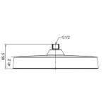 Лейка для душа потолочная Koer KP-0403-01-OH 300мм (KR4992)