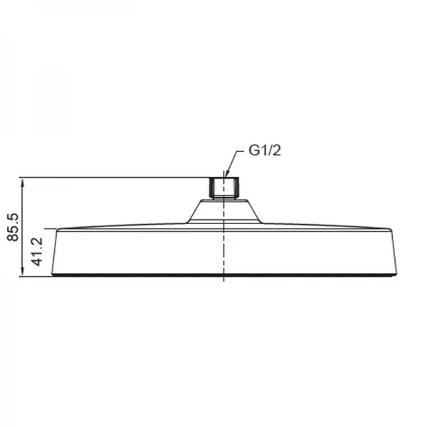 Лейка для душа потолочная Koer KP-0403-01-OH 300мм (KR4992)