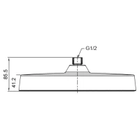 Лійка для душу стельова Koer KP-0403-05-OH 300мм (KR4994)