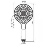 Лейка для душа Koer KP-0403-07 (3 функции) (KR4997)