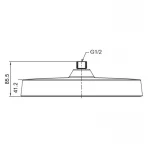 Лейка для душа потолочная Koer KP-0403-07-OH 300мм (KR4998)