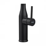 Смеситель для кухни Koer KI-70005-05 с черным силиконовым изливом (нерж. сталь) (KR5005)