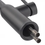 Смеситель для кухни Koer KI-70005-05 с черным силиконовым изливом (нерж. сталь) (KR5005)