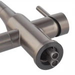 Смеситель для кухни Koer KI-72024-07 с выходом для питьевой воды (нерж. сталь) (KR5013)