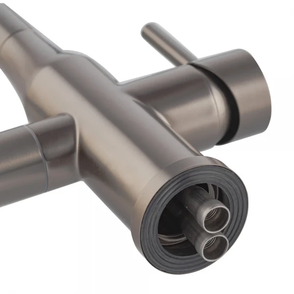 Смеситель для кухни Koer KI-72024-07 с выходом для питьевой воды (нерж. сталь) (KR5013)