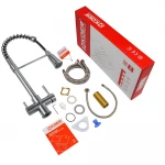 Смеситель для кухни Koer KB-72025-01 с выходом для питьевой воды (излив – пружина) (KR5014)