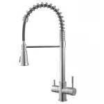 Смеситель для кухни Koer KB-72025-01 с выходом для питьевой воды (излив – пружина) (KR5014)