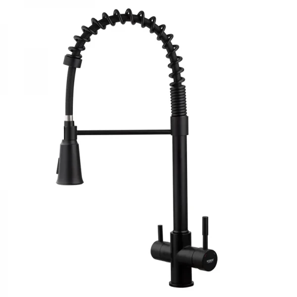 Смеситель для кухни Koer KB-72025-05 с выходом для питьевой воды (излив – пружина) (KR5015)