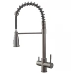 Змішувач для кухні Koer KB-72025-07 з виходом для питної води (вилив - пружина) (KR5016)