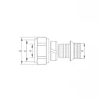 Евроконус с двумя уплотнительными резинками Koer KR.1153 - 3/4"x16 (KR5049)