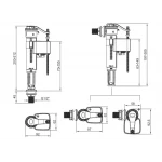 Арматура наповнювальна з універсальним підключенням Koer KT-0101-1/2" (KR5055)